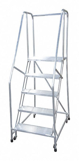 Rolling Ladder Steel 80In. H. Gray