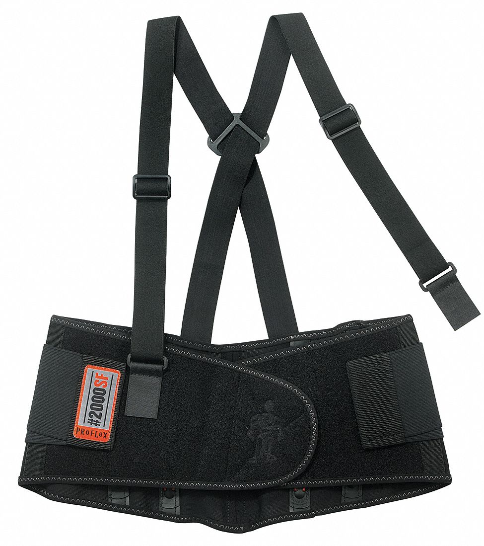 H4110 Back Support Black Spandex M