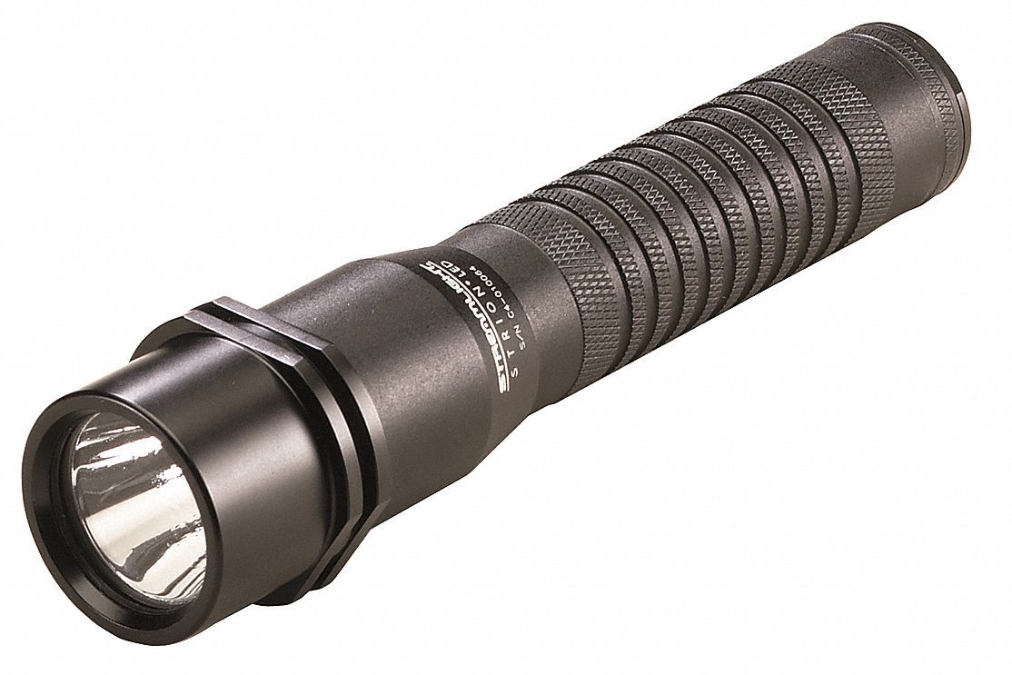 Handheld Flashlight Aluminum Black 375lm