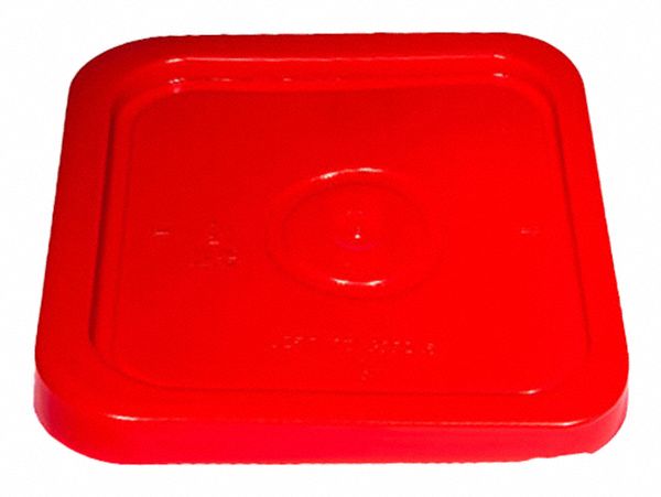 K4871 Plastic Pail Lid Red HDPE 10 5/16 in