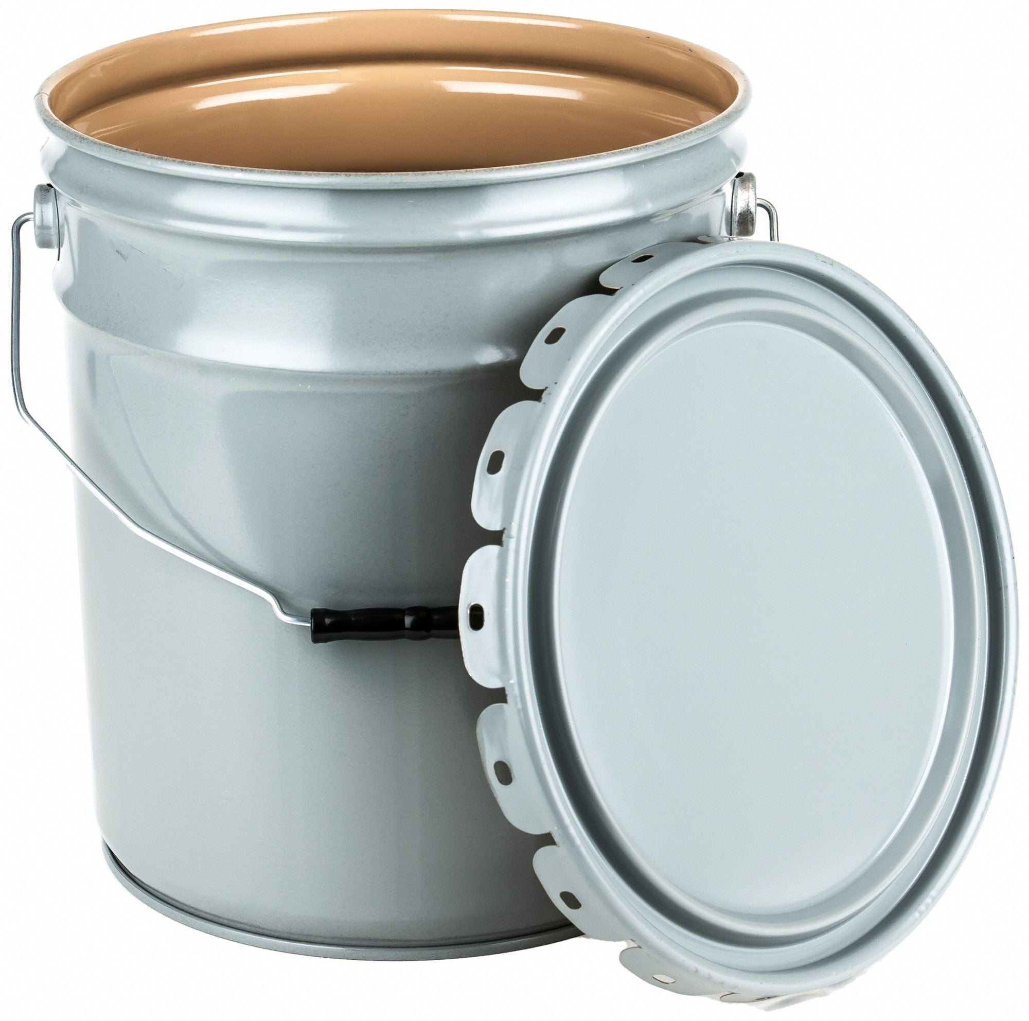 Pail Steel Gray Open Head