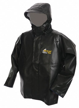 G5389 Rain Jacket w/Hood 0.75mm PVC Green M