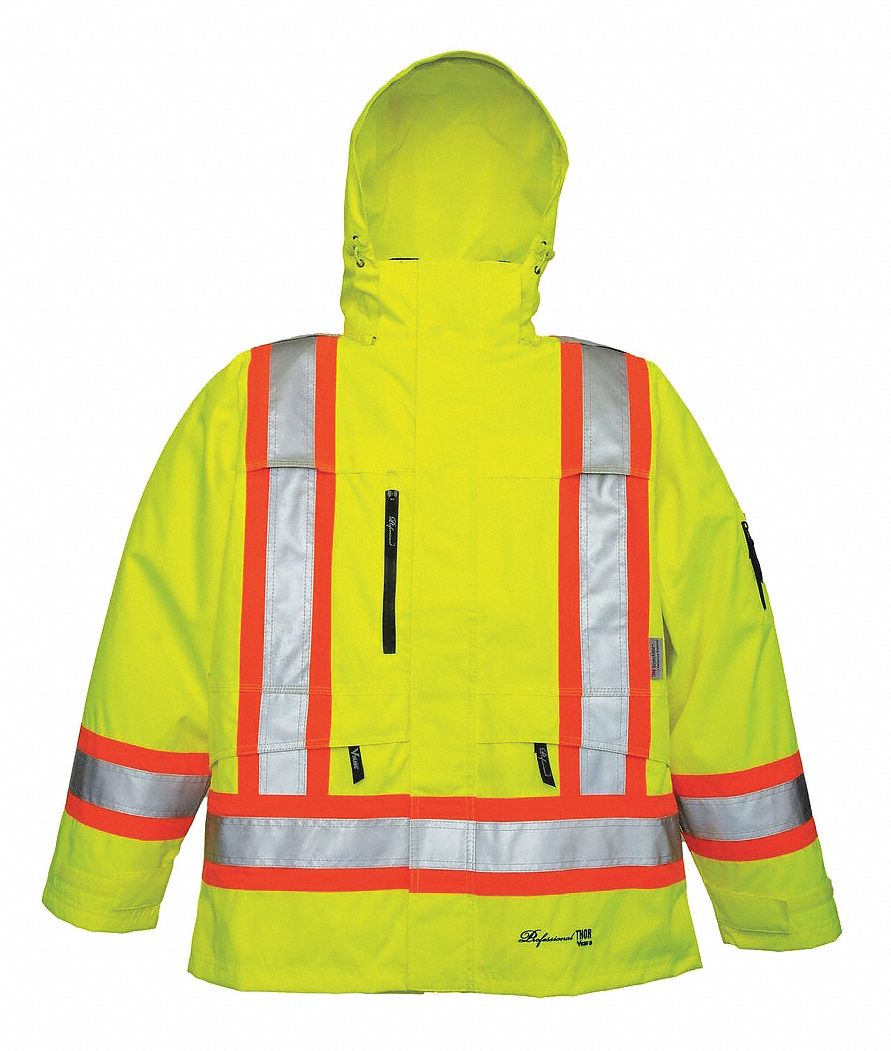 G5393 Rain Jacket Class 3 Green L