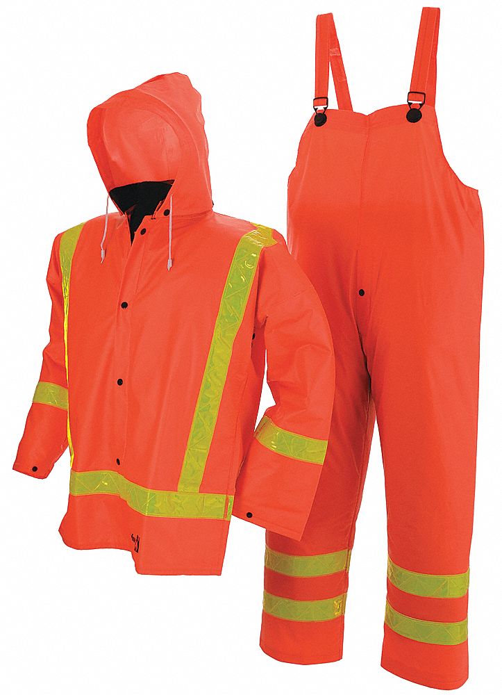FR 3 Piece Rain Suit Orange 2XL