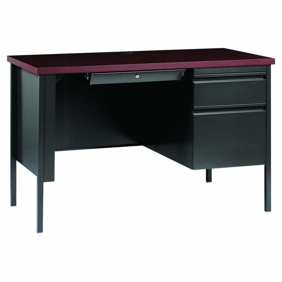 Office Desk 29 1/2 H Charcoal/Mahogany