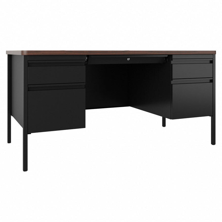 Office Desk 29 1/2 in H Black/Walnut