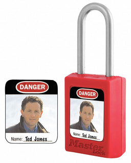 Photo ID Label Danger White Paper PK6