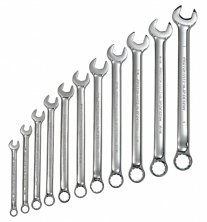 Combo Wrench St Steel Polish Stnrd Ofst