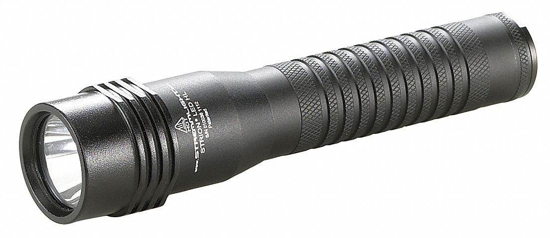 Handheld Flashlight Aluminum Black 615lm