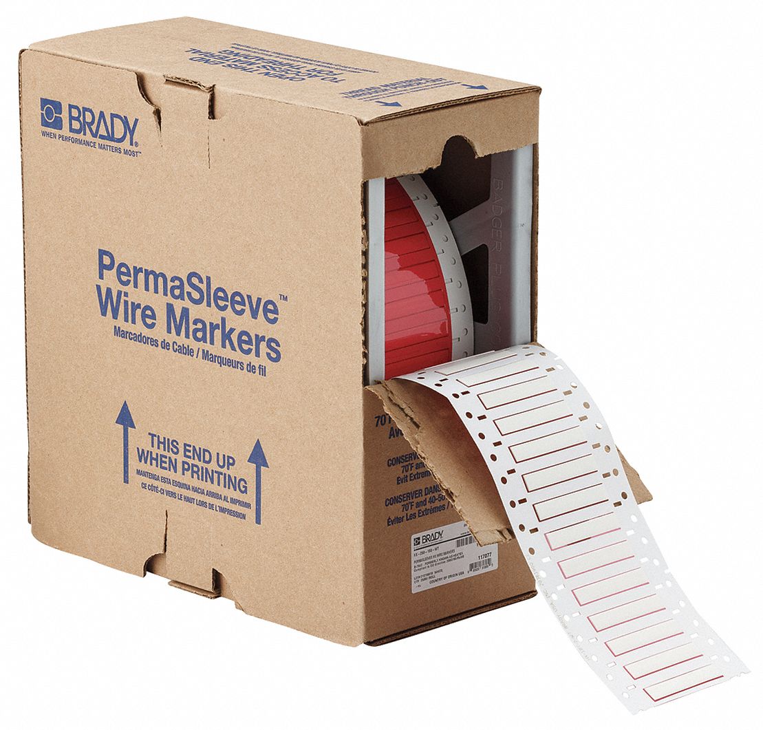 Wire Marking Sleeves White 2 In W