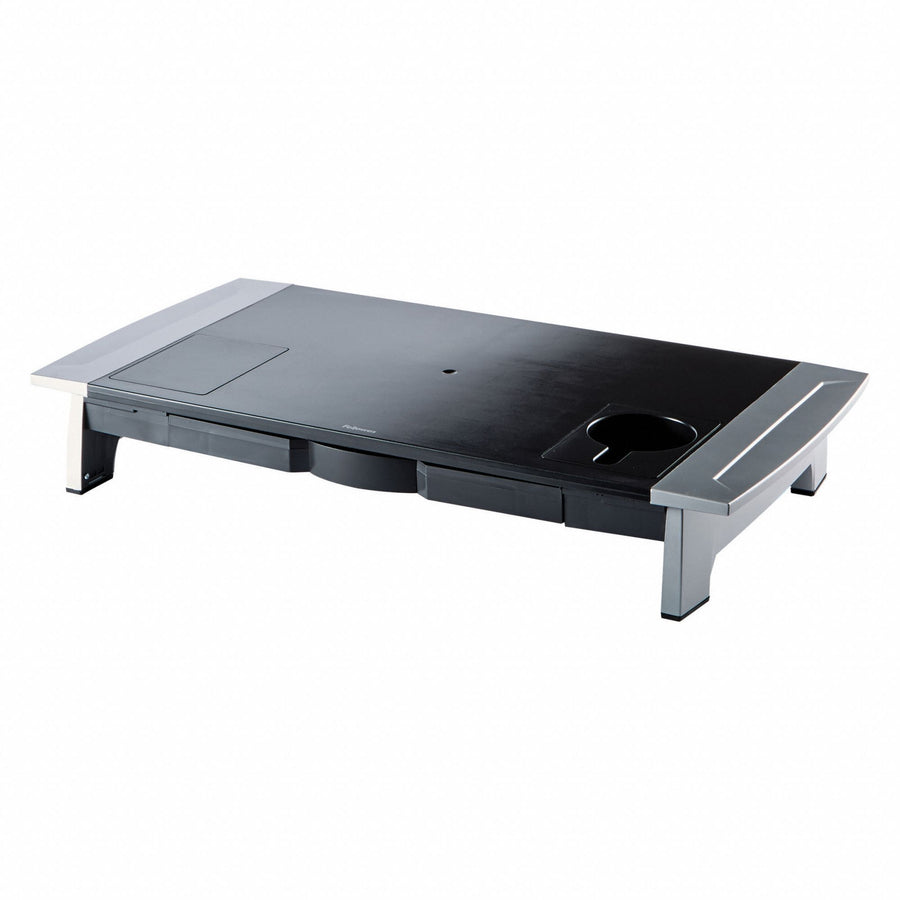 Monitor Stand 6 1/2 in H Black Silver