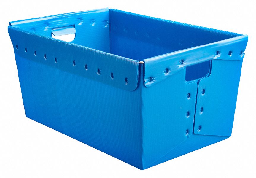 Nesting Ctr Blue Solid Corr HDPE PK3