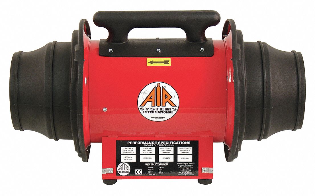 Confined Sp Fan Steel Red 10 or 8 In