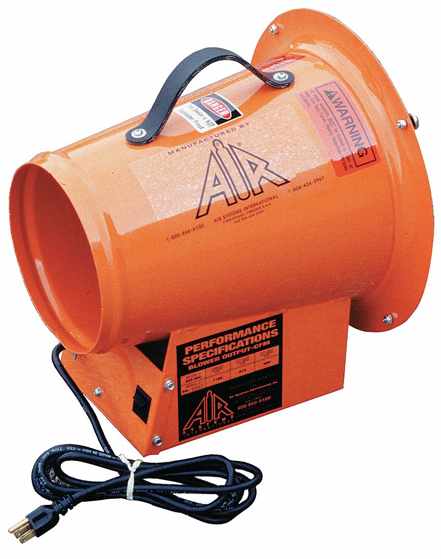 Confined Sp Fan Axial Steel Red 8 In