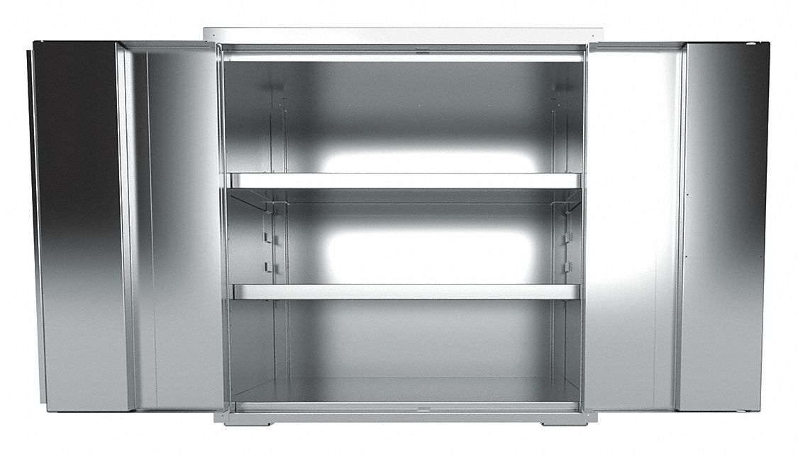 Shelving Cabinet 37 H 36 W Gray