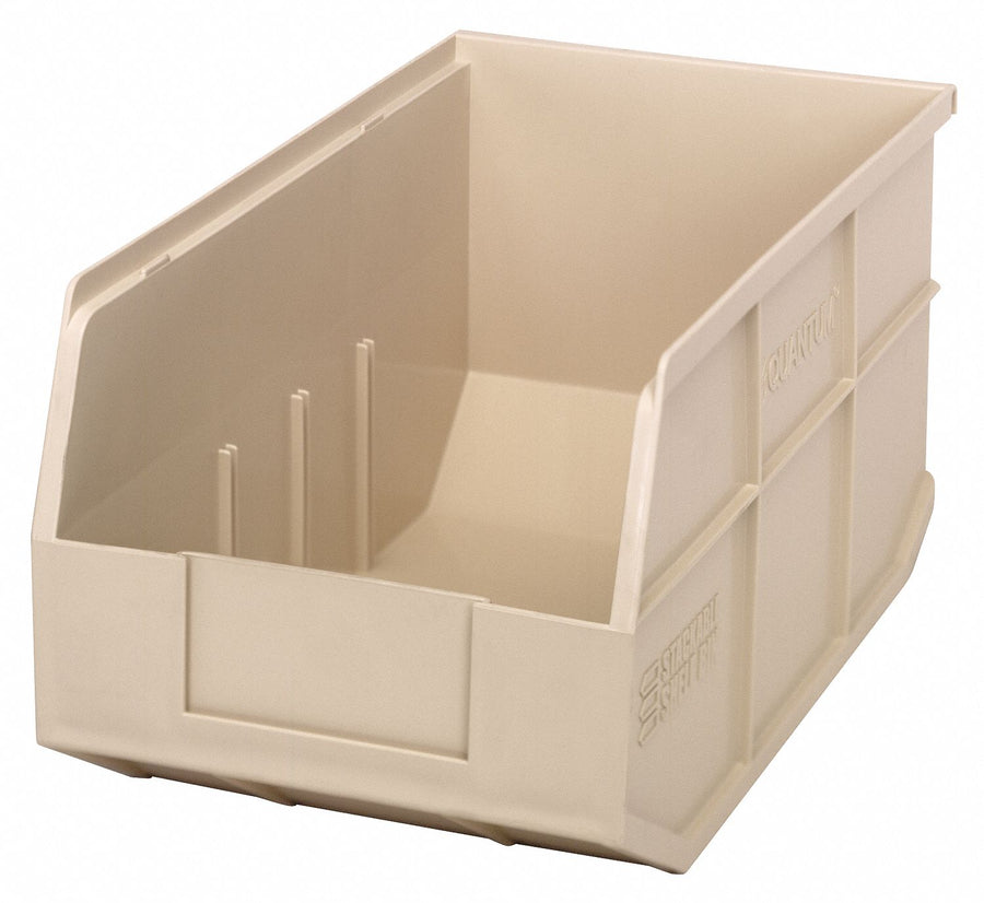 G7046 Shelf Bin Ivory Polypropylene 7 in