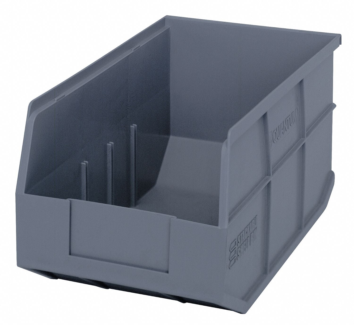 G7046 Shelf Bin Gray Polypropylene 7 in