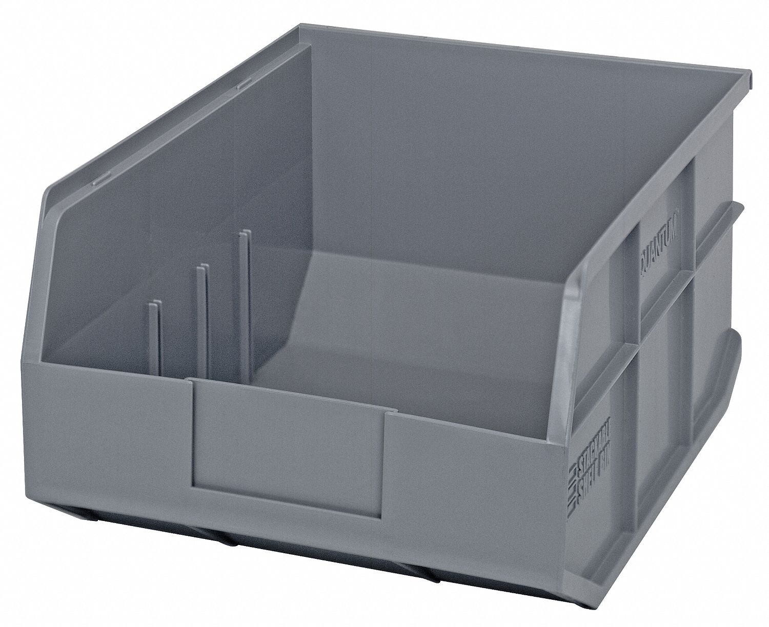 G7047 Shelf Bin Gray Polypropylene 7 in