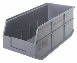 G7049 Shelf Bin Gray Polypropylene 7 in