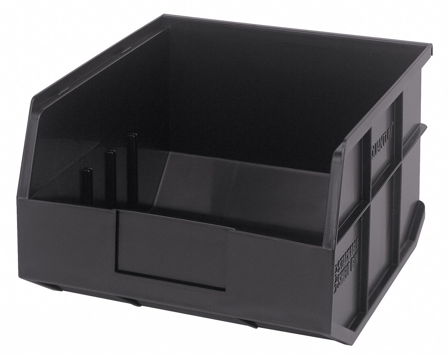G7044 Shelf Bin Black Polypropylene 7 in