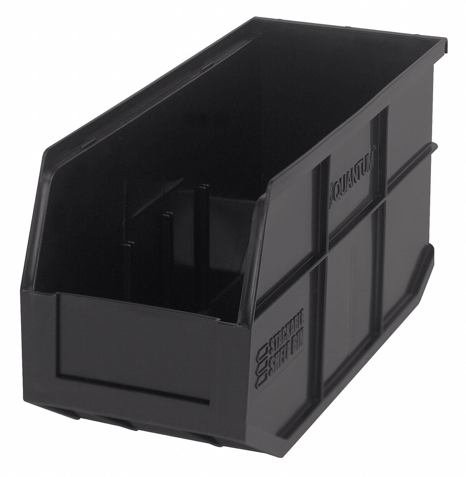 G7045 Shelf Bin Black Polypropylene 7 in