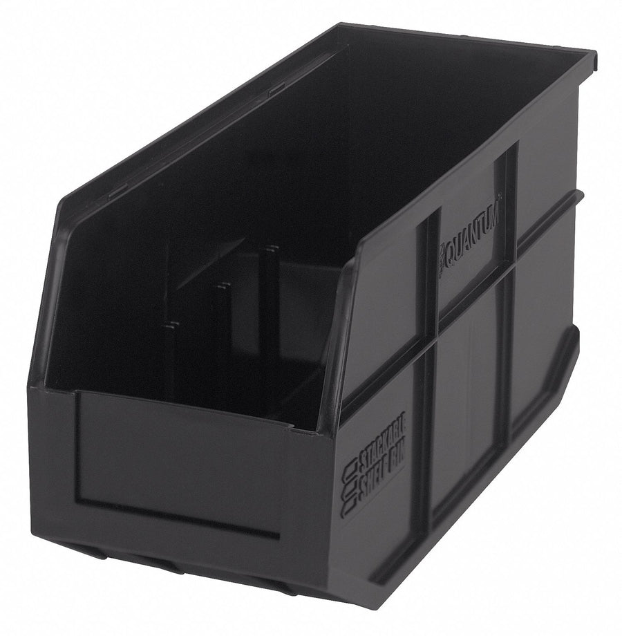 G7045 Shelf Bin Black Polypropylene 7 in