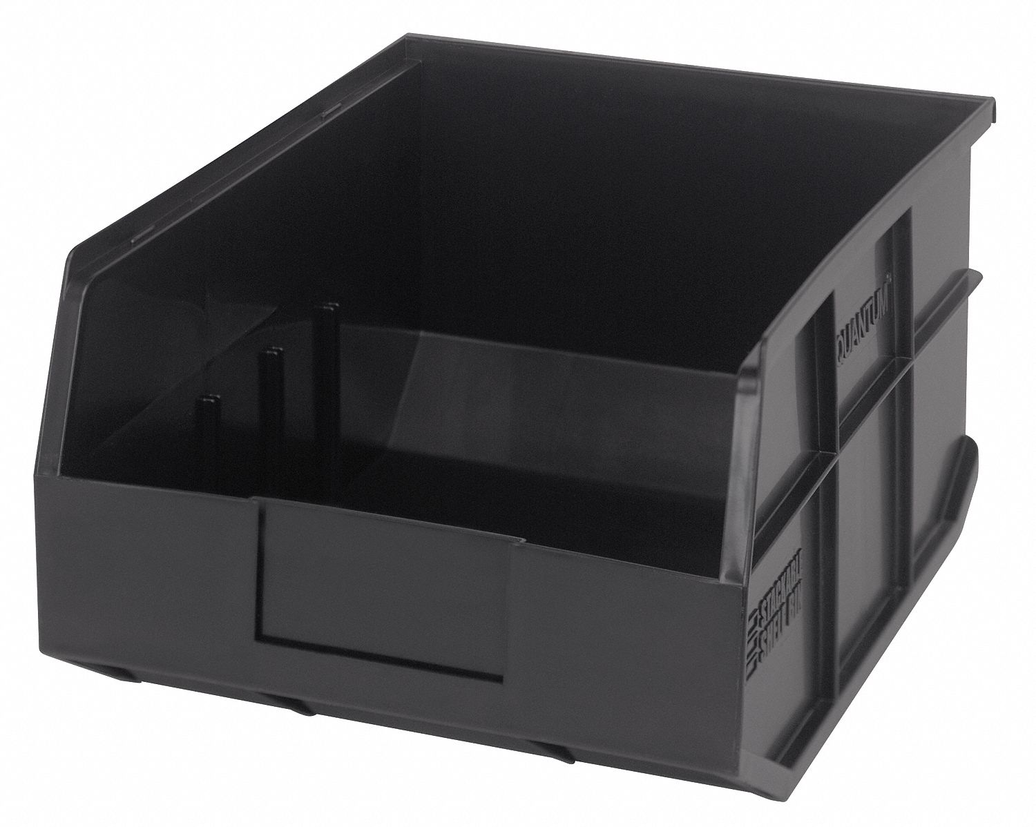 G7047 Shelf Bin Black Polypropylene 7 in