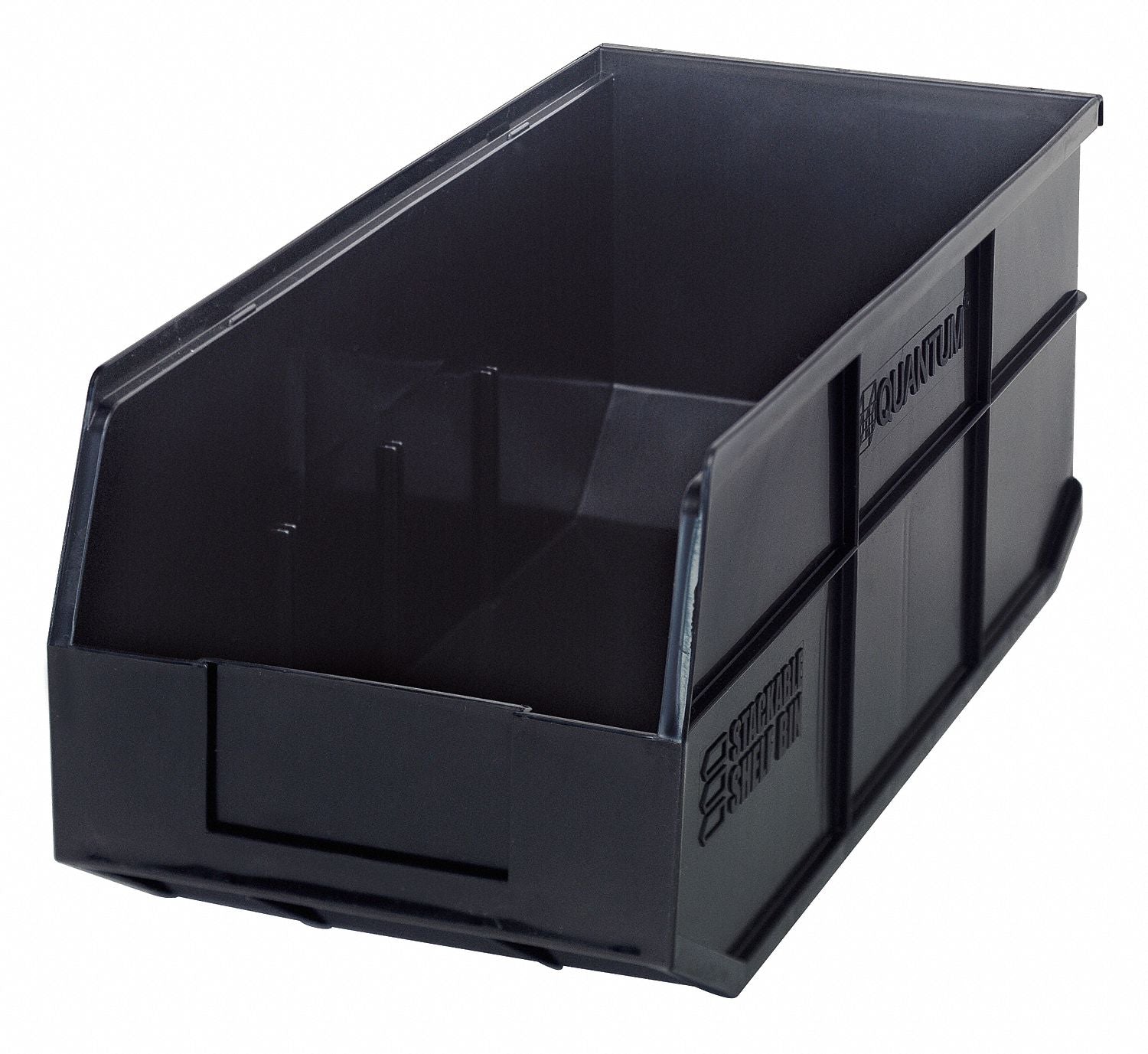 G7049 Shelf Bin Black Polypropylene 7 in