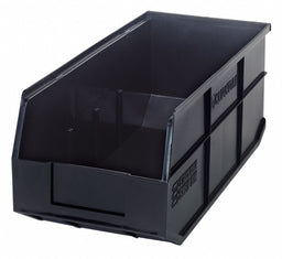 G7049 Shelf Bin Black Polypropylene 7 in