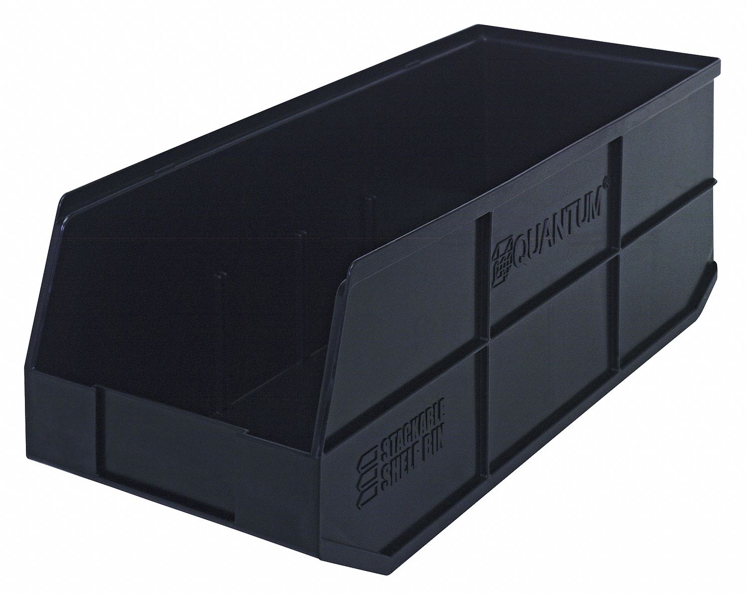 G7051 Shelf Bin Black Polypropylene 7 in