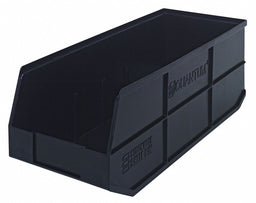 G7051 Shelf Bin Black Polypropylene 7 in