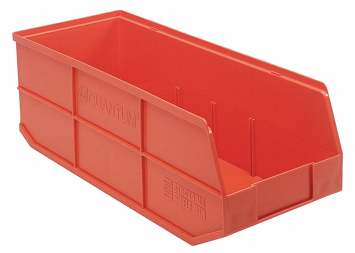 G7051 Shelf Bin Orange Polypropylene 7 in