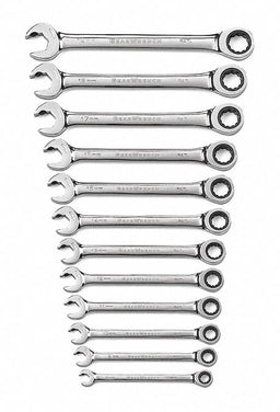 Ratcheting Open End Wrench Set 15 Deg