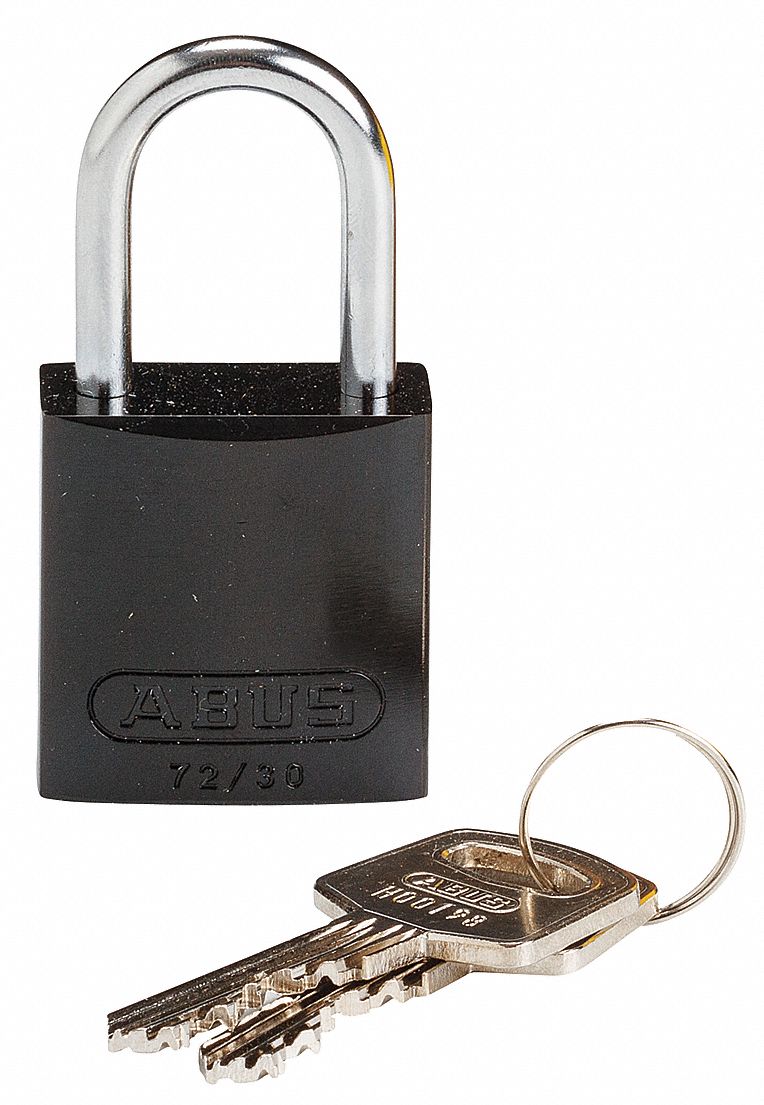 K7466 Lockout Padlock KD Black 1-7/16 H