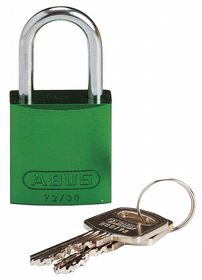 K7466 Lockout Padlock KD Green 1-7/16 H