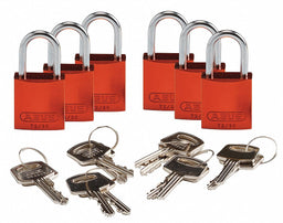 K7468 Lockout Padlock KA Orange 1-7/16 H PK6