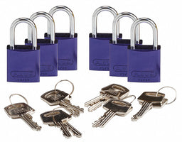 K7941 Lockout Padlock KD Purple 1-7/16 H PK6