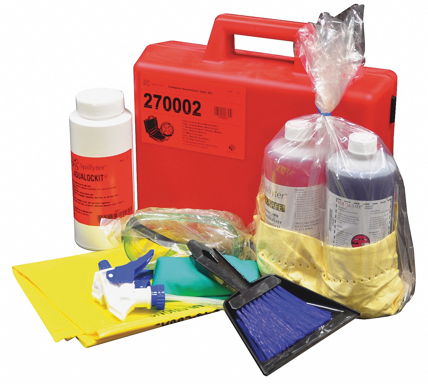Compact Acid/Base Combo Spill Kit Case