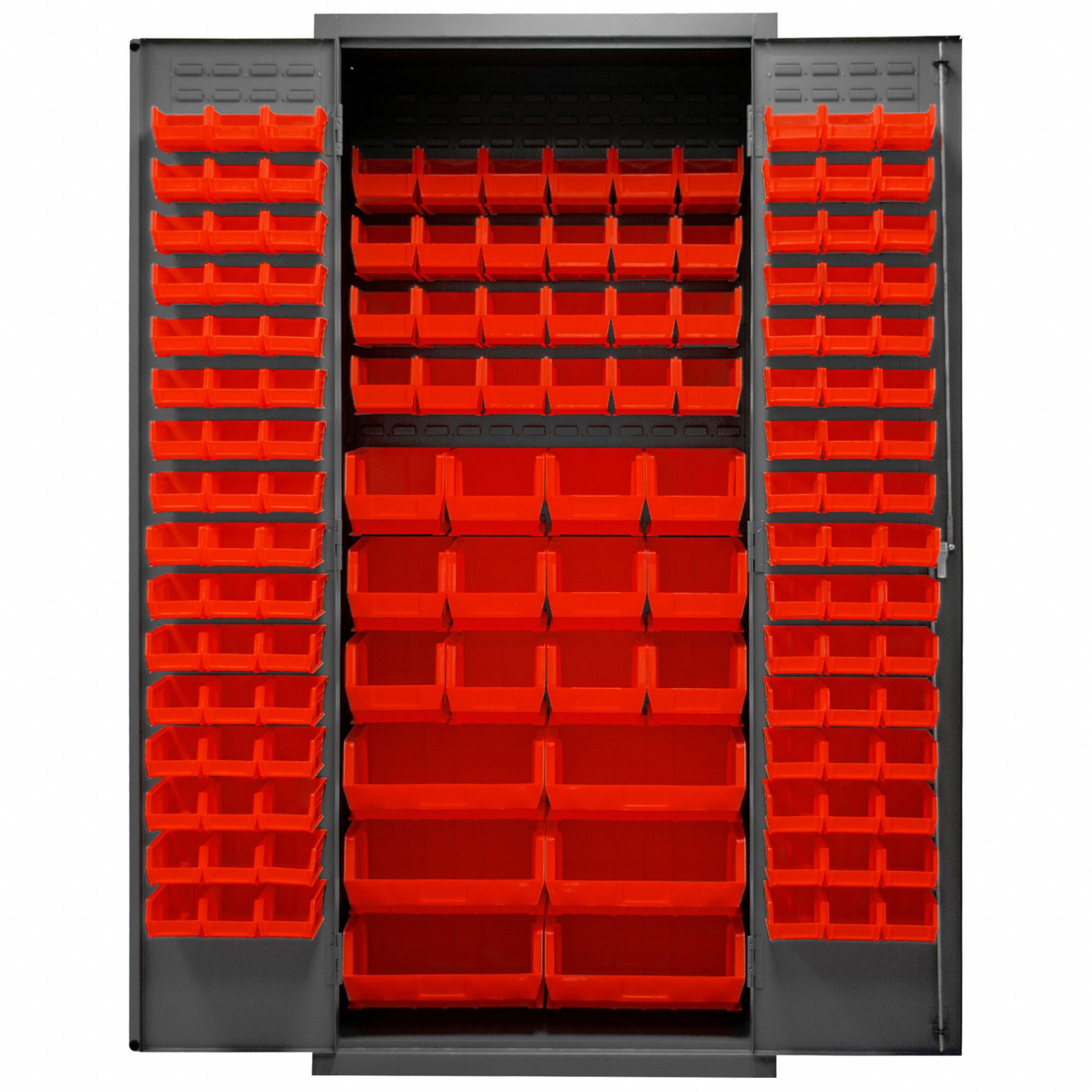 K4901 Bin Cabinet 84 x36 x24 Gray 138RedBns