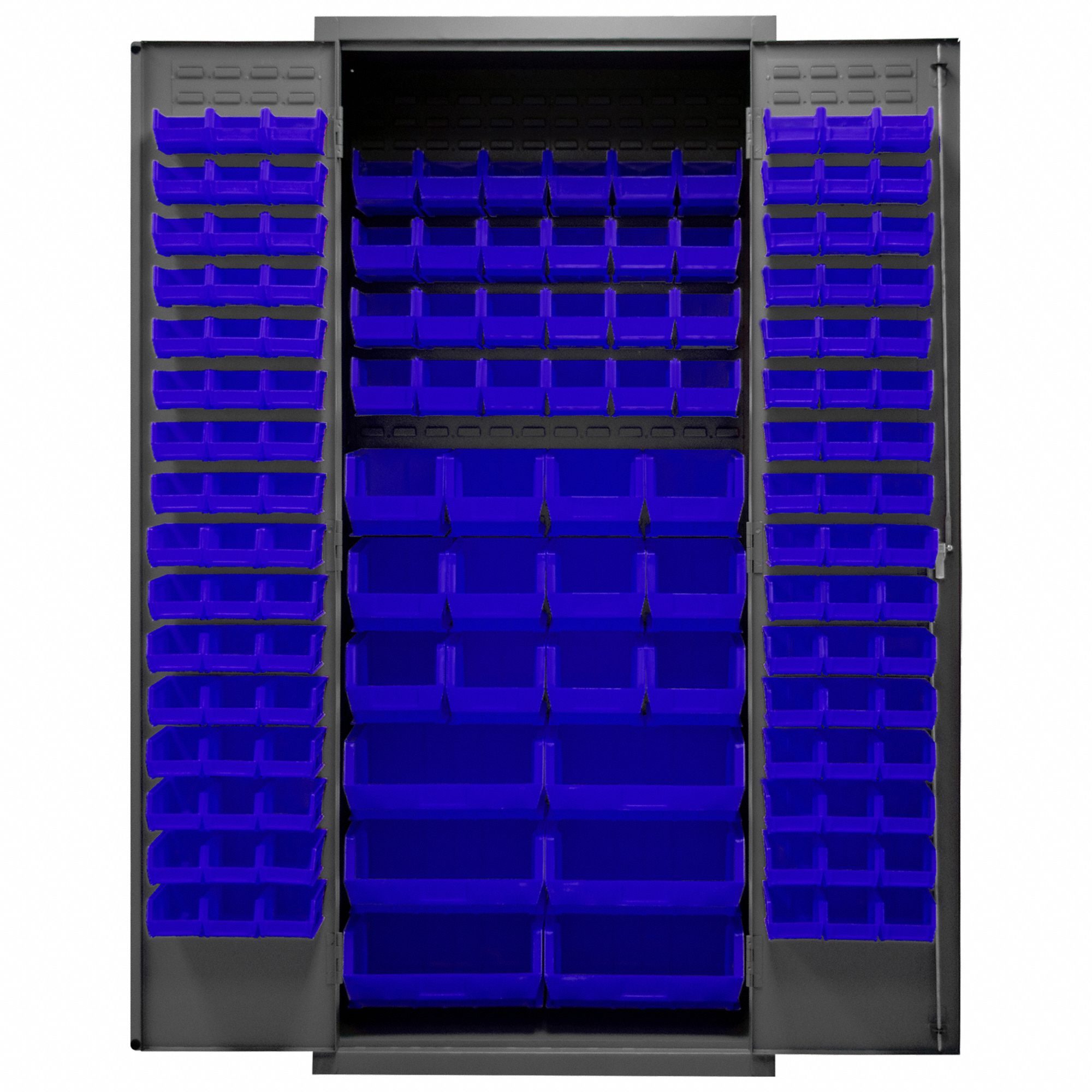 K4901 Bin Cabinet 84 x36 x24 Gray 138BlueBns