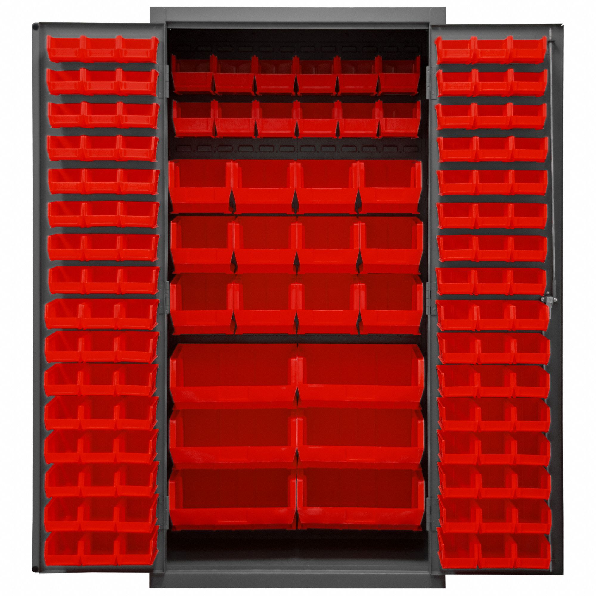 K4899 Bin Cabinet 72 x36 x24 Gray 126RedBns
