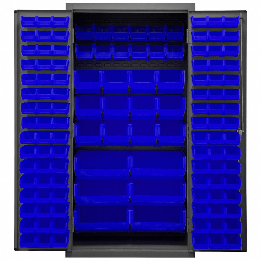 K4899 Bin Cabinet 72 x36 x24 Gray 126BlueBns