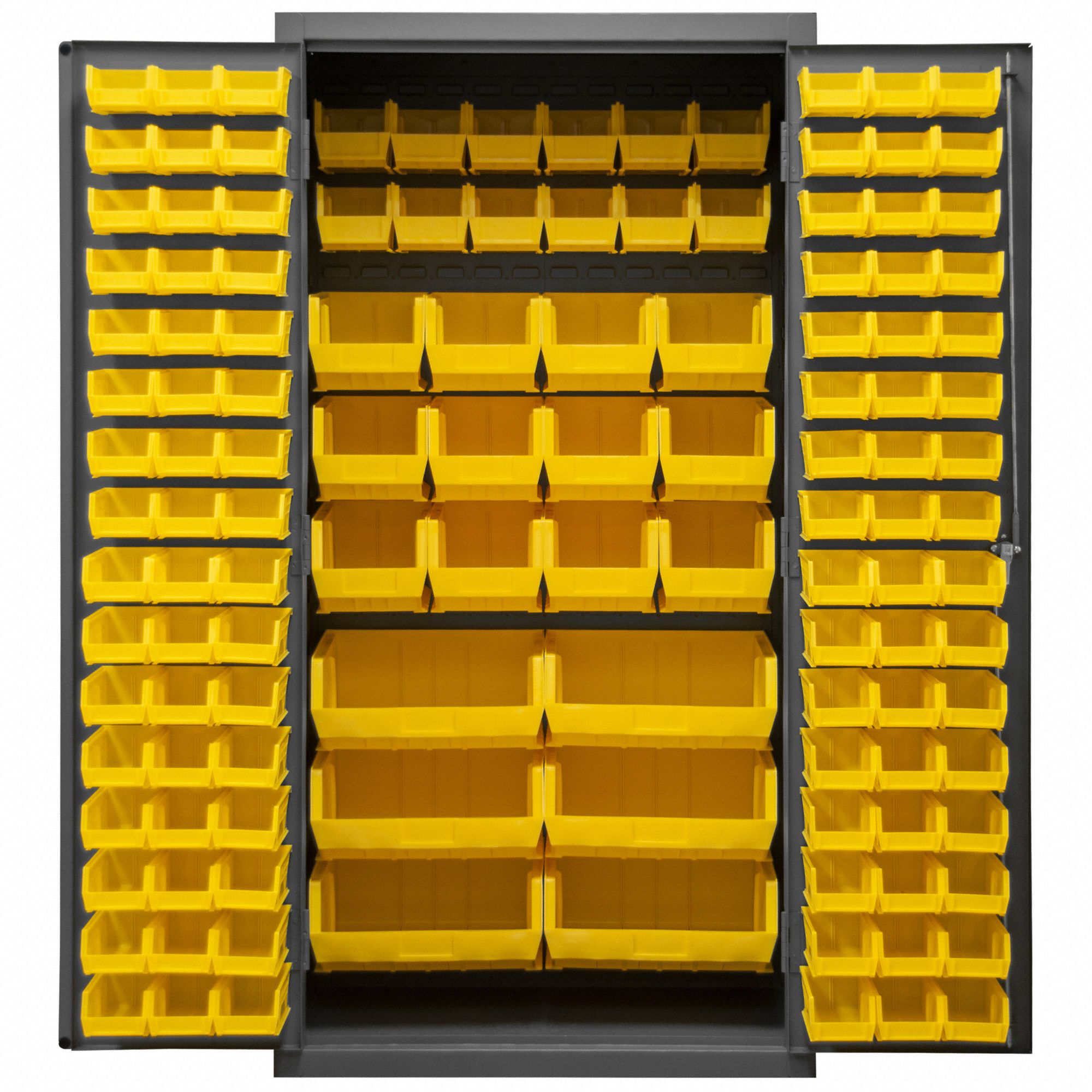 K4899 Bin Cabinet 72 x36 x24 Gray 126YlwBns