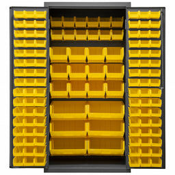 K4899 Bin Cabinet 72 x36 x24 Gray 126YlwBns