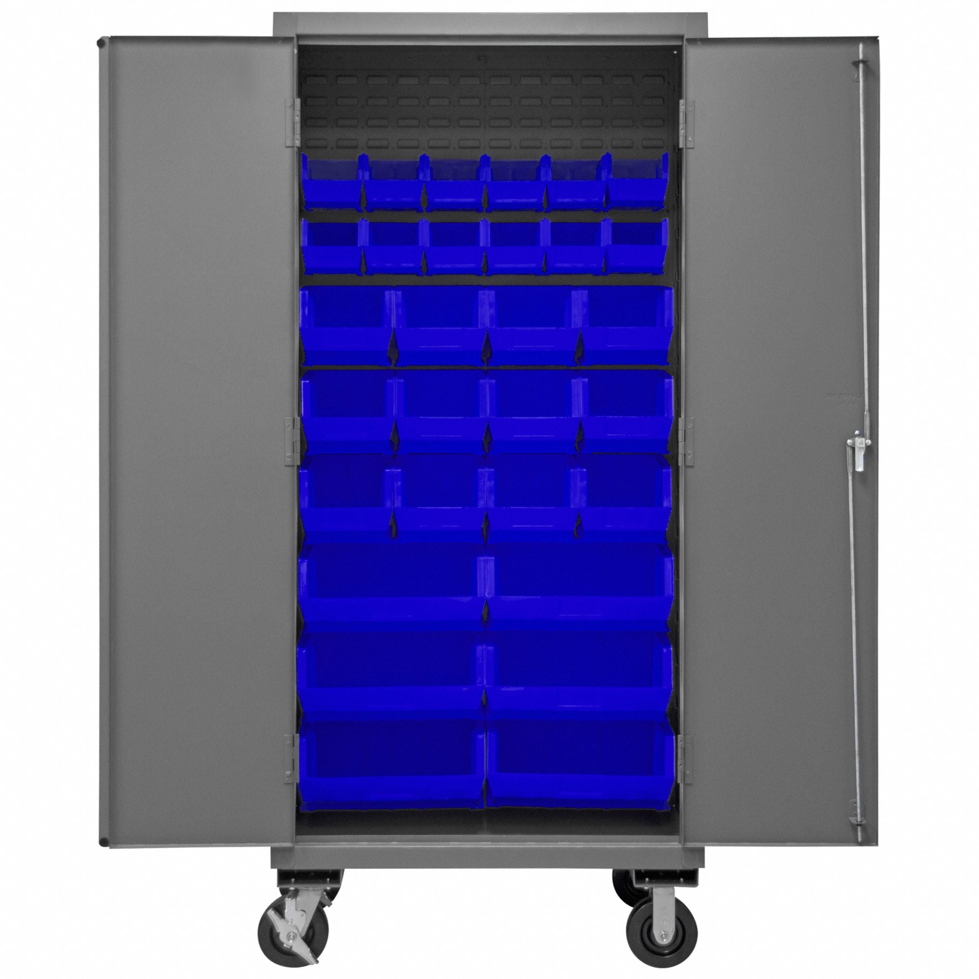 K4878 Bin Cabinet 80 x36 x24 Gray 30BlueBns