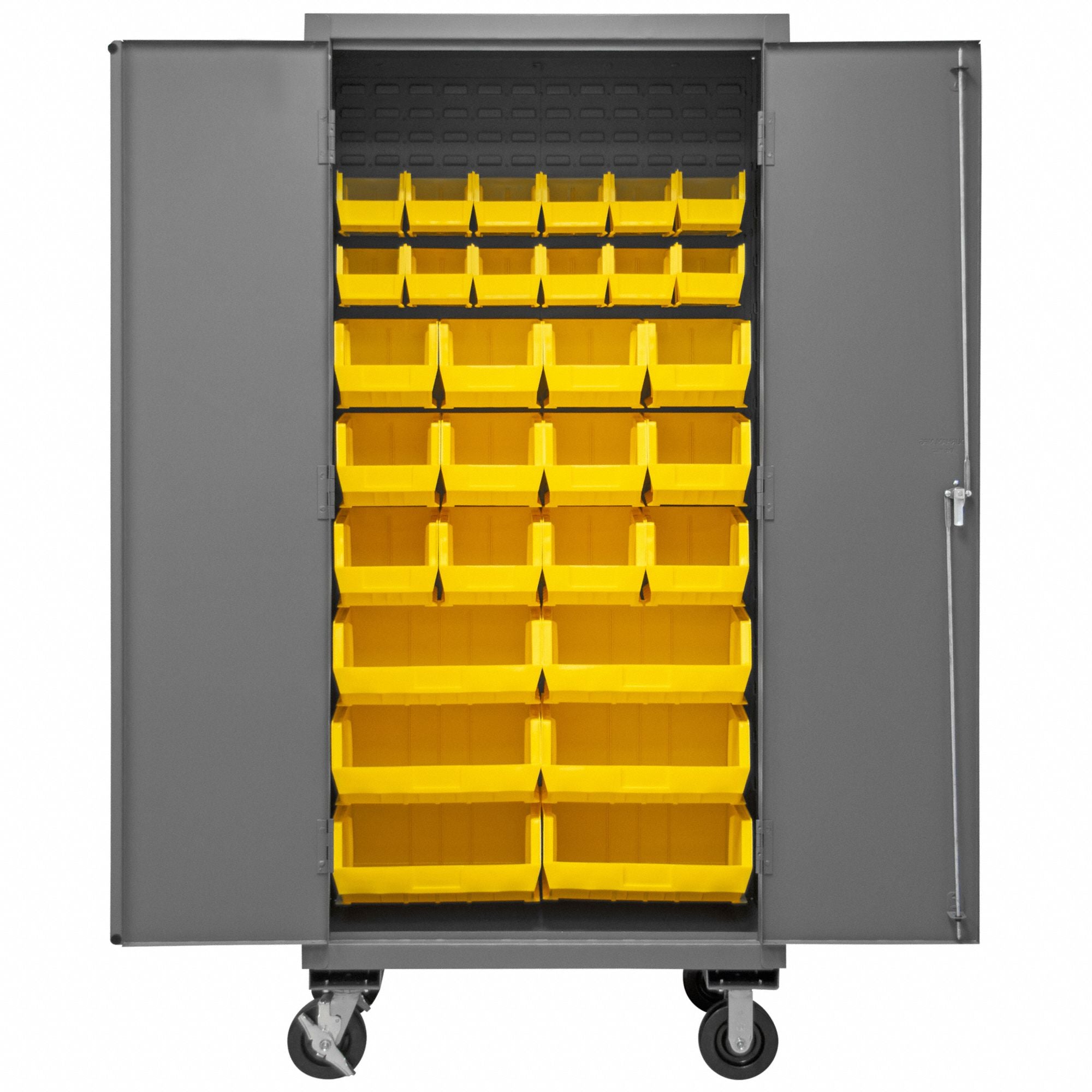 K4878 Bin Cabinet 80 x36 x24 Gray 30YlwBns