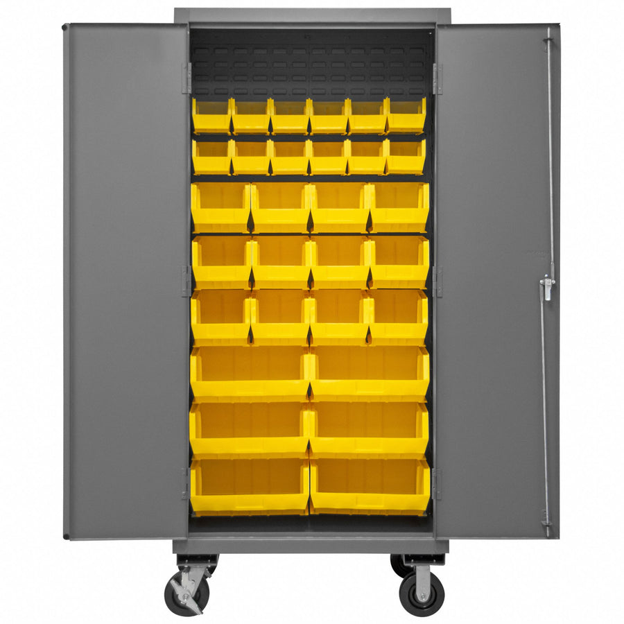 K4878 Bin Cabinet 80 x36 x24 Gray 30YlwBns