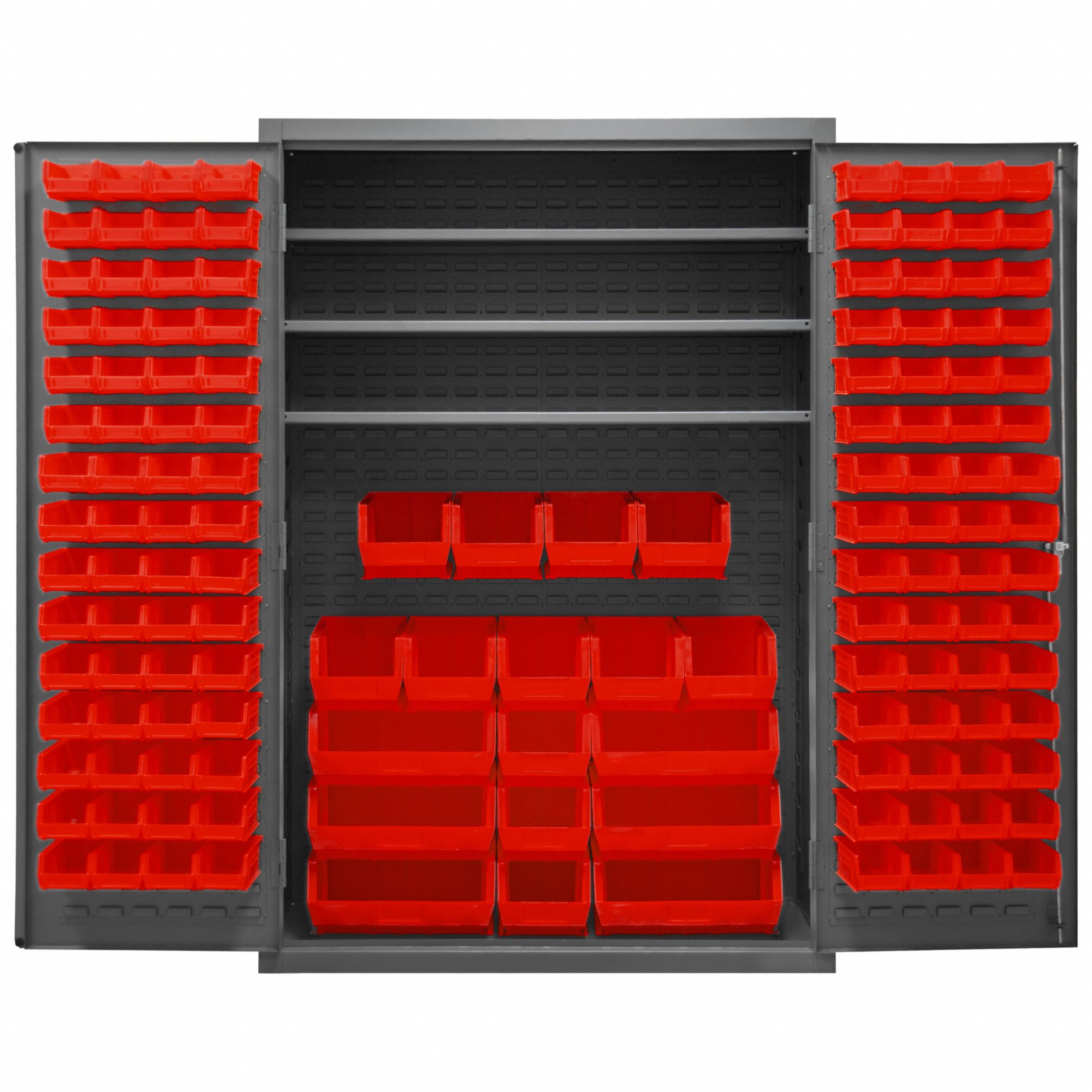 K4919 Bin Cabinet 72 x48 x24 Gray 138RedBns