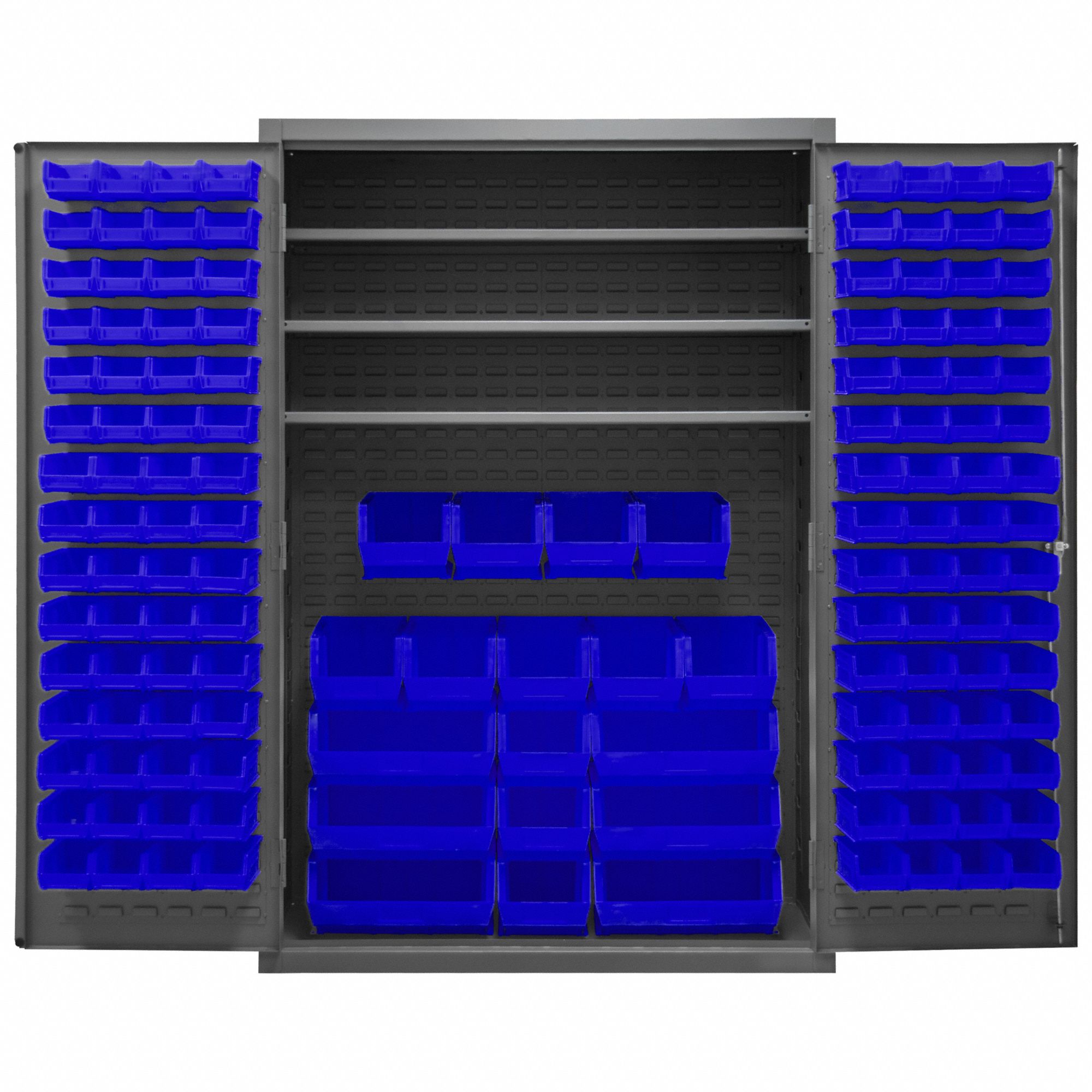 K4919 Bin Cabinet 72 x48 x24 Gray 138BlueBns