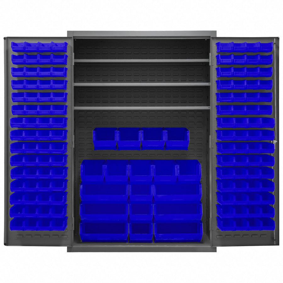 K4919 Bin Cabinet 72 x48 x24 Gray 138BlueBns